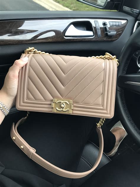 chanel boy bag chevron gold|Chanel boy bag for sale.